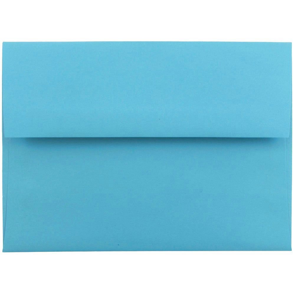 JAM Paper Booklet Invitation Envelopes, A6, Gummed Seal, 30% Recycled, Blue, Pack Of 25 MPN:94523