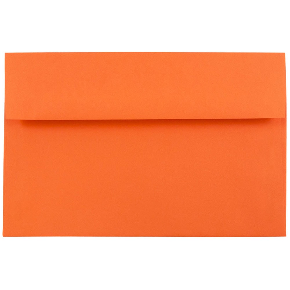 JAM Paper Booklet Invitation Envelopes, A8, Gummed Seal, 30% Recycled, Orange, Pack Of 25 MPN:95740