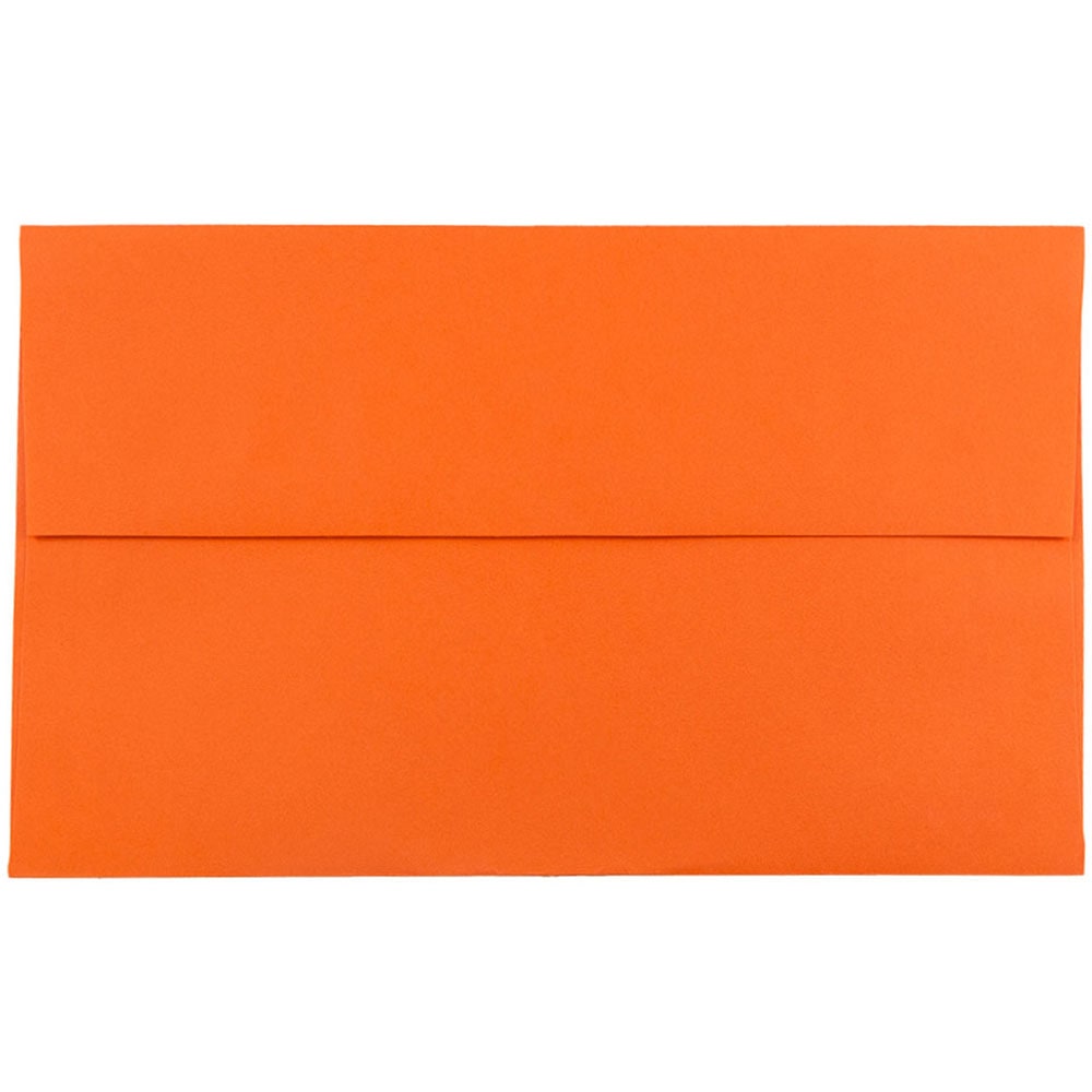 JAM Paper Booklet Invitation Envelopes, A10, Gummed Seal, 30% Recycled, Orange, Pack Of 25 MPN:95922