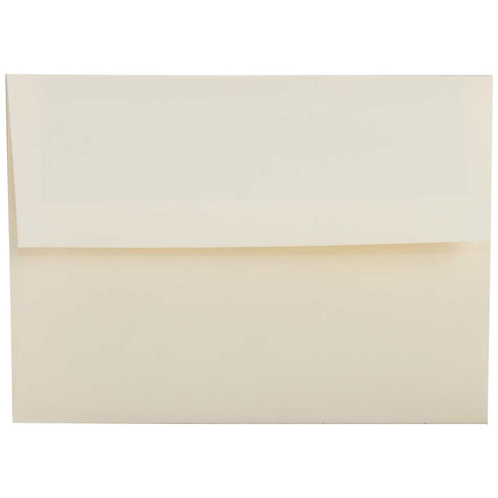 JAM Paper Booklet Invitation Envelopes, A2, Gummed Seal, 30% Recycled, Strathmore Natural White, Pack Of 25 MPN:99761