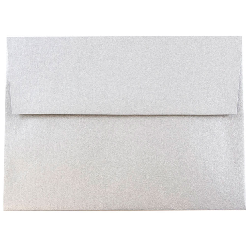 JAM Paper Booklet Invitation Envelopes, A6, Gummed Seal, Stardream Metallic Silver, Pack Of 25 MPN:GCST659