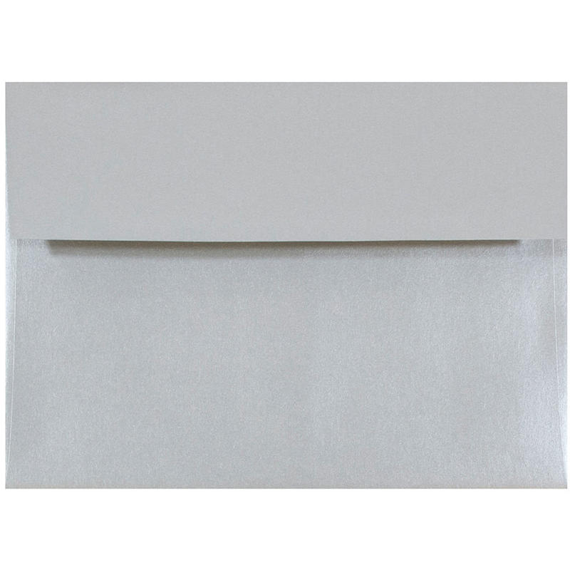 JAM Paper Booklet Invitation Envelopes, A7, Gummed Seal, Stardream Metallic Silver, Pack Of 25 MPN:GCST709