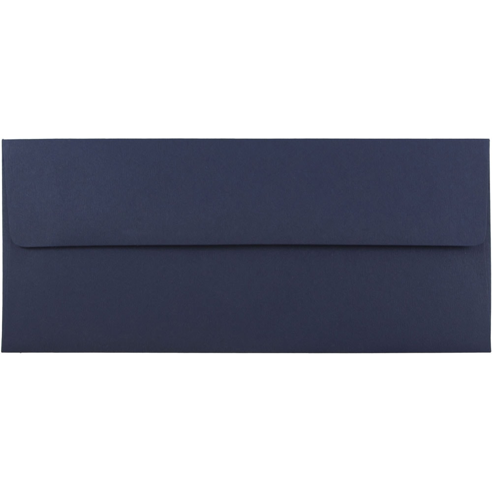 JAM PAPER #10 Business Premium Envelopes, 4 1/8in x 9 1/2in, Navy Blue, Pack Of 25 MPN:LEBA367