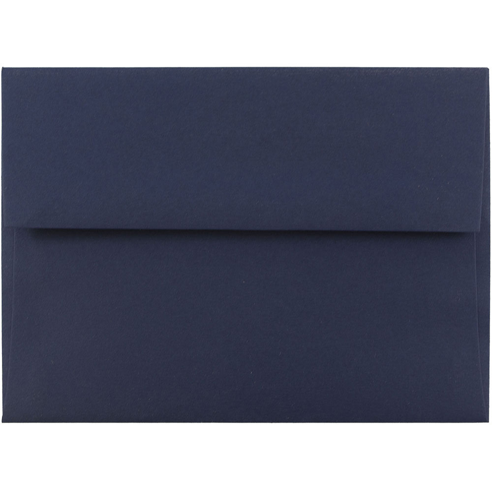 JAM Paper Booklet Invitation Envelopes, A6, Gummed Seal, Navy Blue, Pack Of 25 MPN:LEBA667