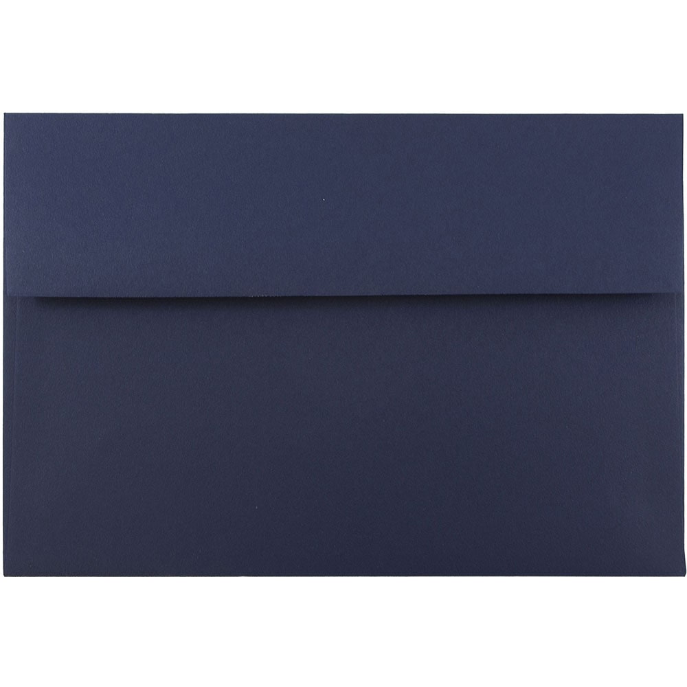 JAM Paper Booklet Invitation Envelopes, A8, Gummed Seal, Navy Blue, Pack Of 25 MPN:LEBA767