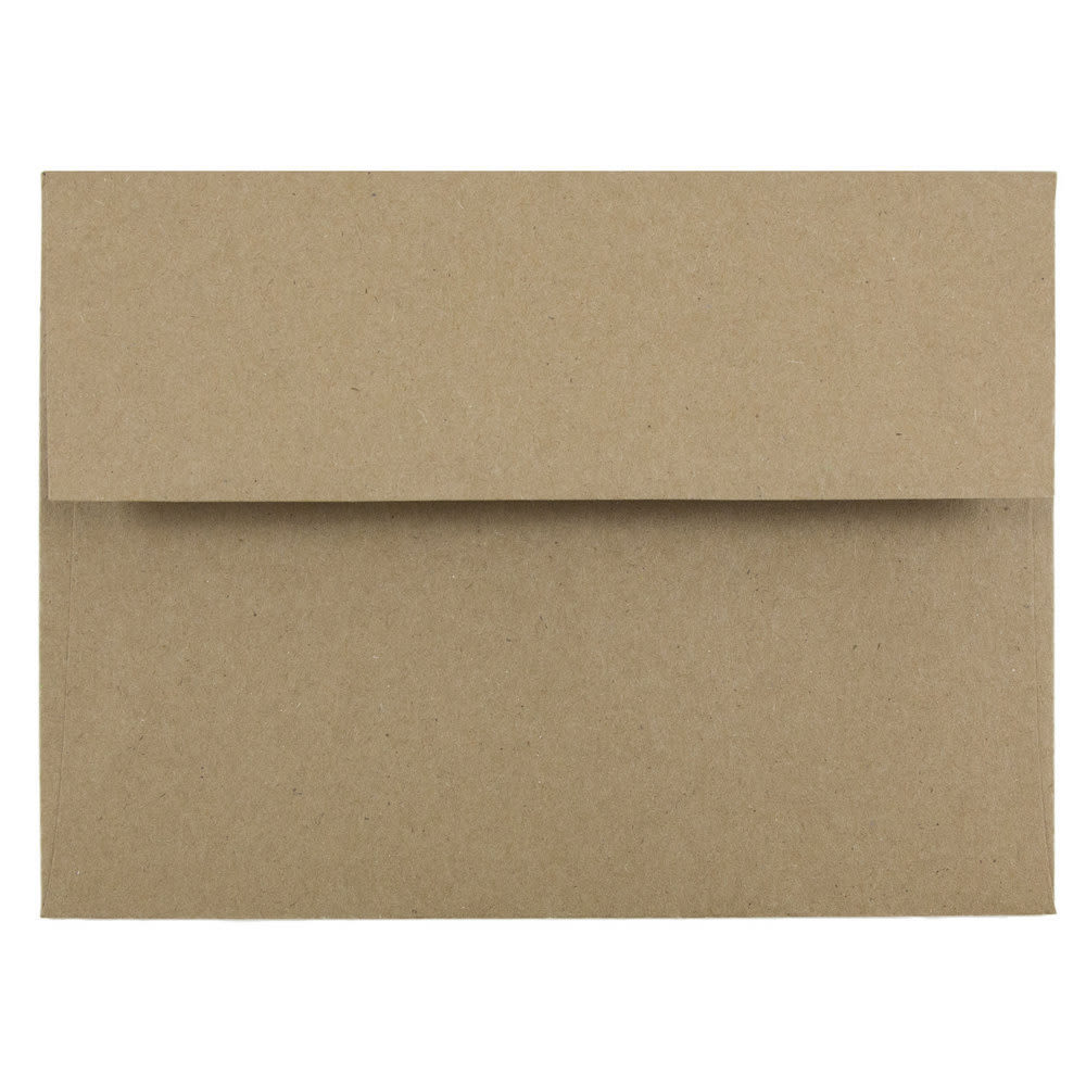 JAM Paper Booklet Invitation Envelopes, A6, Gummed Seal, 100% Recycled, Brown, Pack Of 25 MPN:LEKR650