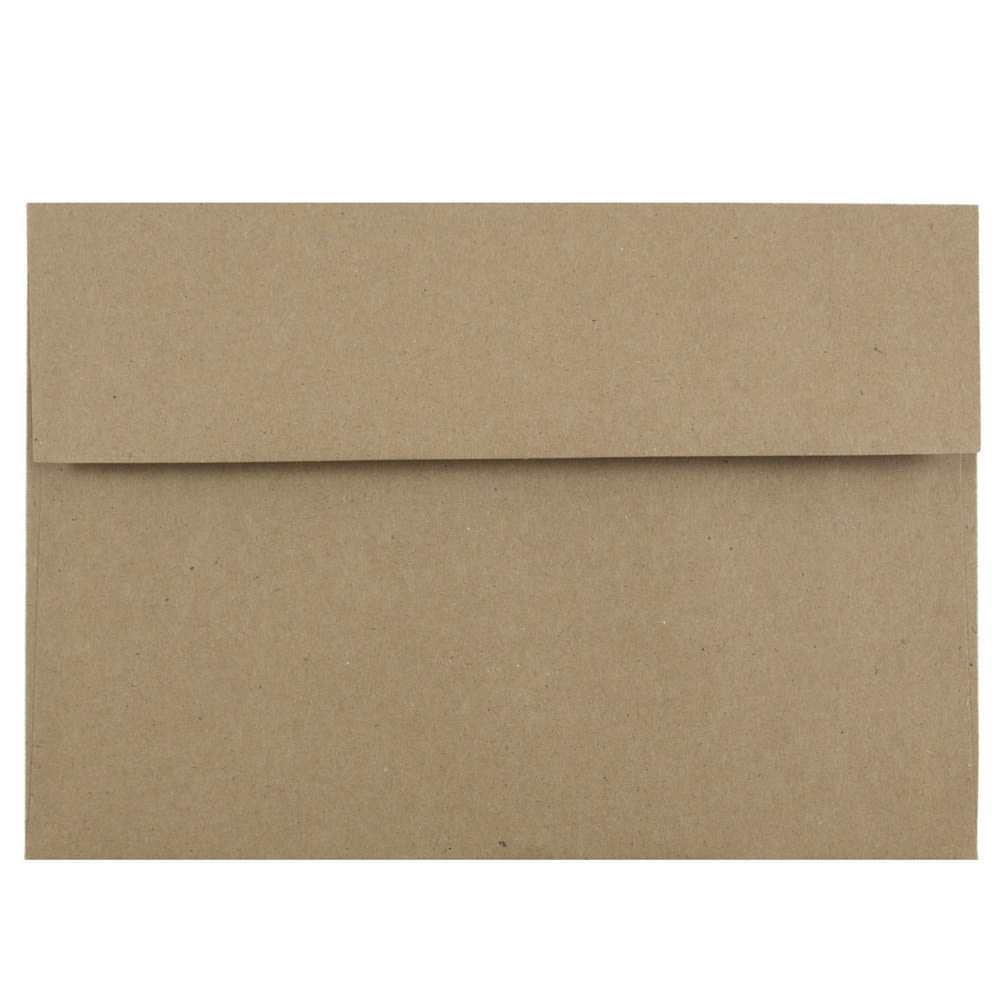 JAM Paper Booklet Invitation Envelopes, Gummed Seal, 100% Recycled, Dark Brown, Pack Of 25 MPN:LEKR850