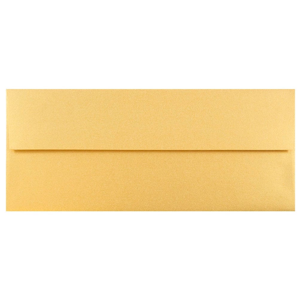 JAM PAPER #10 Metallic Business Envelopes, 4 1/8 x 9 1/2, Gold Stardream, 25/Pack MPN:SD5360 07
