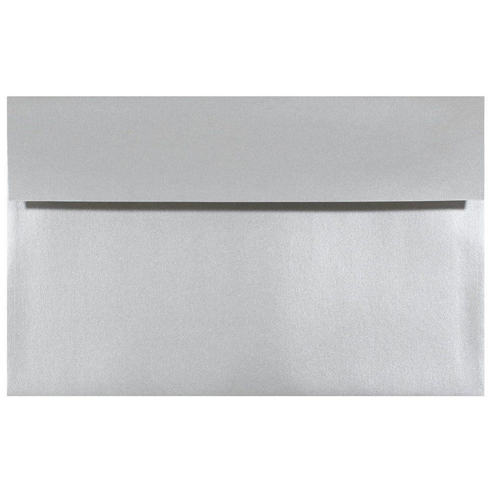 JAM Paper Booklet Invitation Envelopes, A10, Gummed Seal, Silver Stardream Metallic, Pack Of 25 MPN:SD5390 06