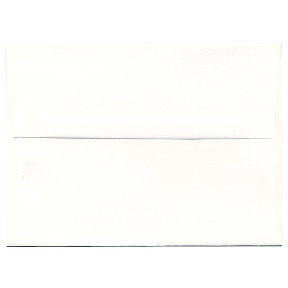 JAM Paper Booklet Invitation Envelopes, A6, Gummed Seal, Strathmore, Bright White Laid, Pack Of 25 MPN:STTL661