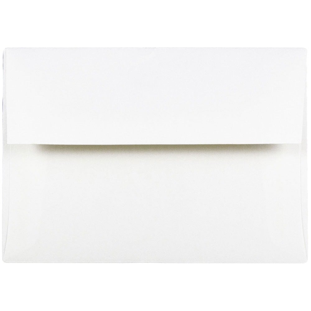 JAM Paper Booklet Invitation Envelopes, A6, Gummed Seal, Strathmore, Bright White Wove, Pack Of 25 MPN:STTW661
