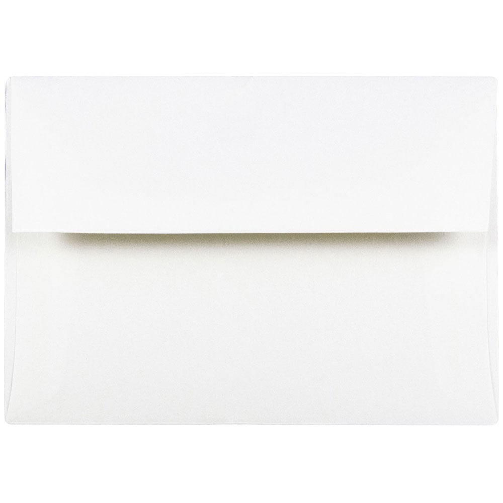 JAM Paper Booklet Invitation Envelopes, A7, Gummed Seal, Wove Finish, Strathmore Bright White, Pack Of 25 MPN:STTW711