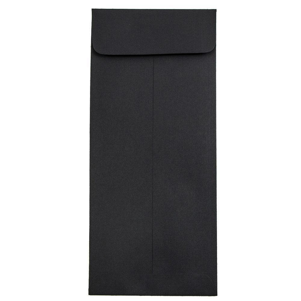JAM Paper #10 Policy Envelopes, Gummed Seal, 30% Recycled, Black Linen, Pack Of 25 MPN:V01218