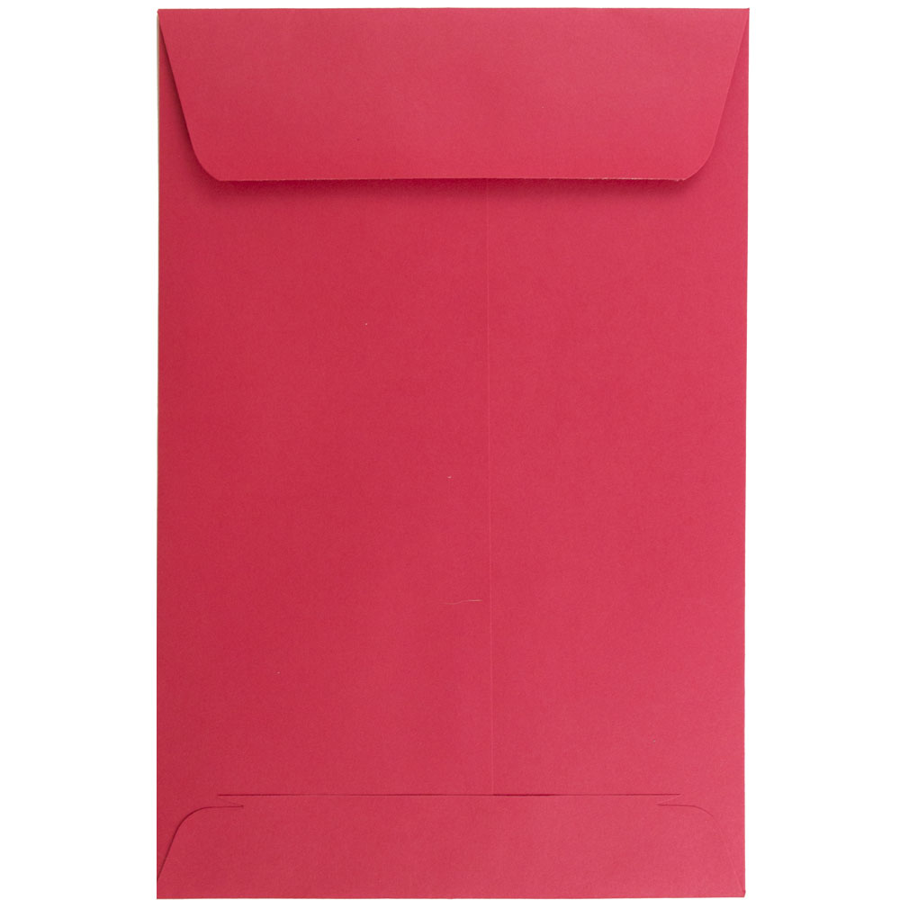 JAM Paper Open-End 6in x 9in Envelopes, Gummed Closure, Red, Pack Of 100 Envelopes MPN:V0128139