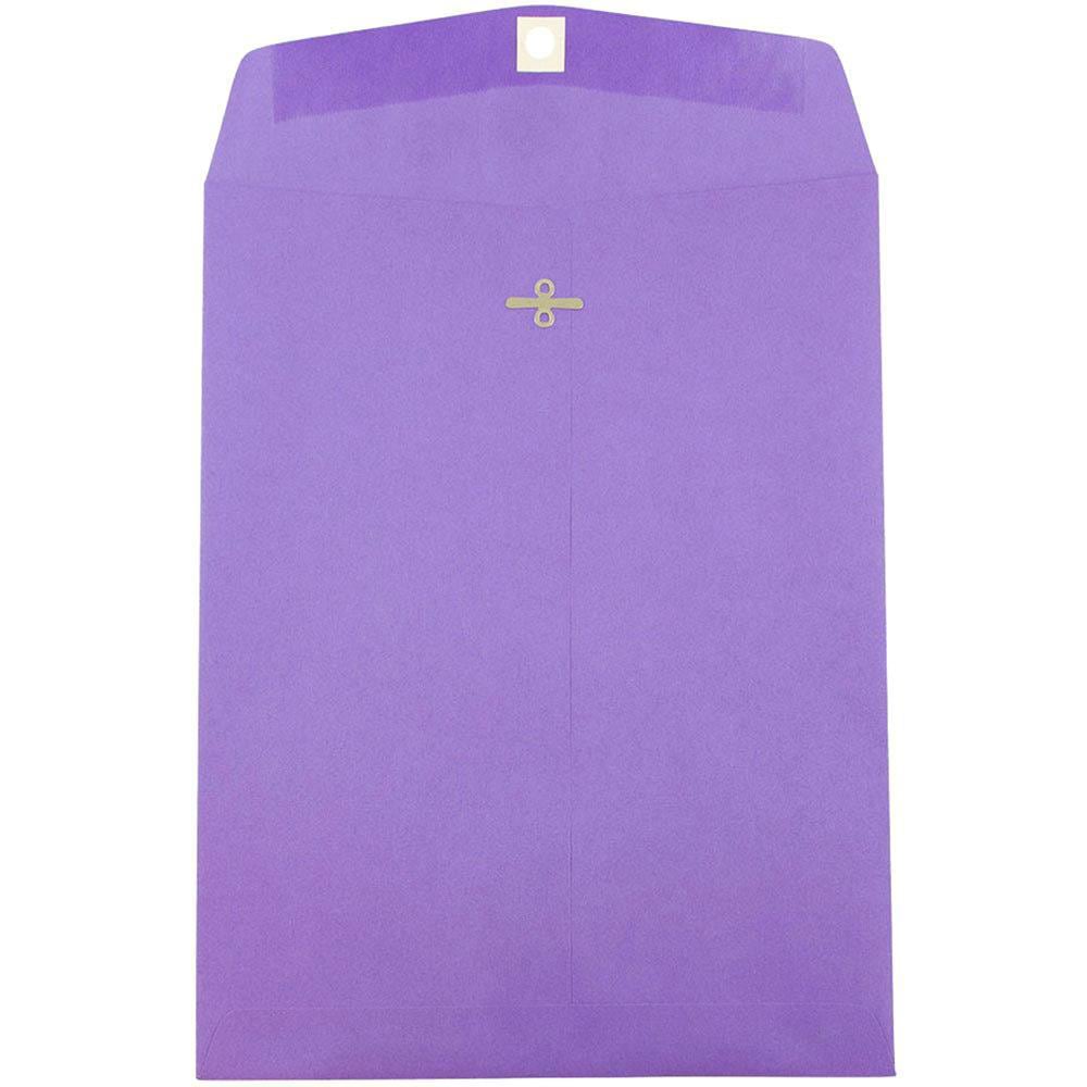 JAM Paper Open-End 10in x 13in Catalog Envelopes, Clasp Closure, 30% Recycled, Violet Purple, Pack Of 10 MPN:V0128182B