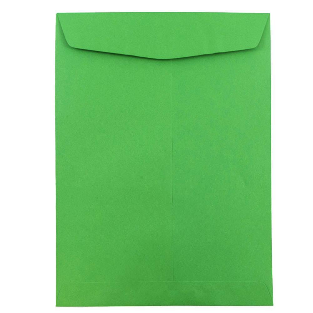JAM Paper Open-End 10in x 13in Catalog Envelopes, Gummed Closure, 30% Recycled, Green, Pack Of 10 MPN:V0128190B