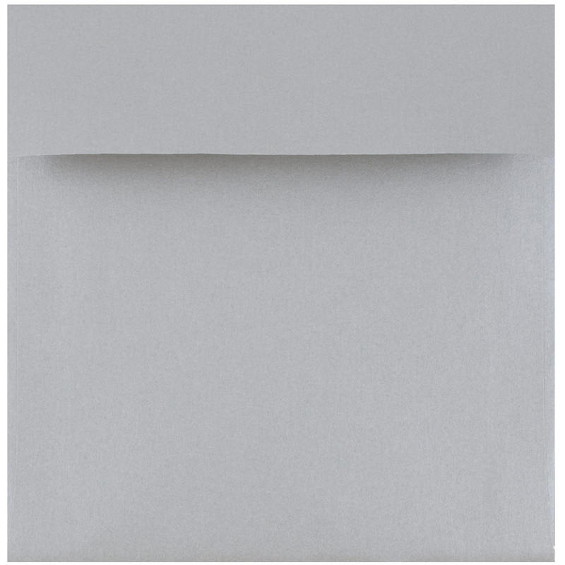 JAM Paper Square Stardream Metallic Envelopes, 6in x 6in, Gummed Seal, Silver, Pack Of 25 MPN:V018307