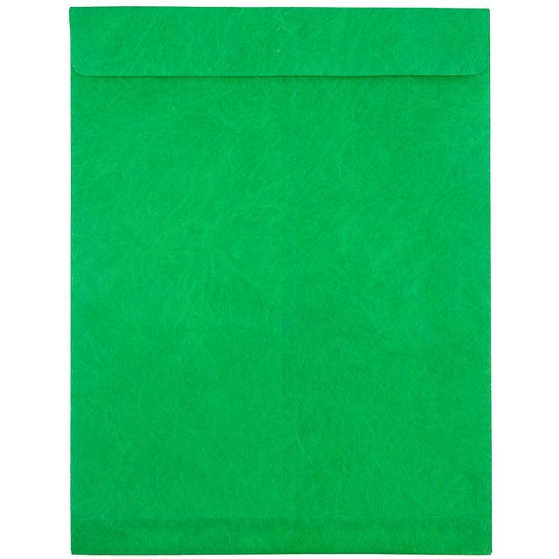 JAM Paper Tyvek Open-End 10in x 13in Catalog Envelopes, Self-Adhesive, Green, Pack Of 25 MPN:V021379