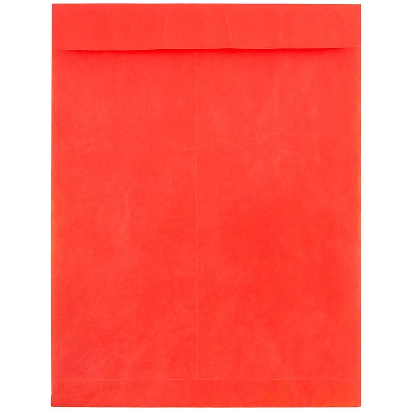 JAM Paper Tyvek Open-End 10in x 13in Catalog Envelopes, Self-Adhesive, Red, Pack Of 25 MPN:V021383
