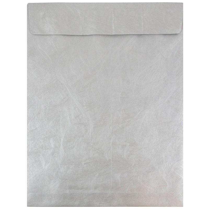 JAM Paper Tyvek Open-End 11-1/2in x 14-1/2in Envelopes, Self-Adhesive, Silver, Pack Of 10 Envelopes MPN:V021387B