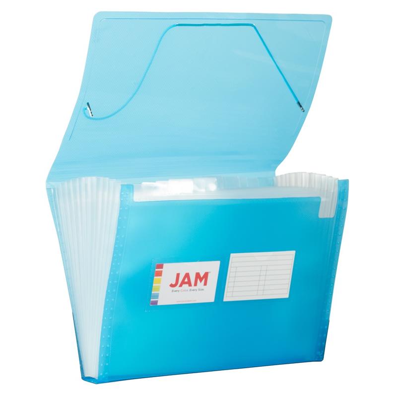 JAM Paper Letter Size Expanding File, 8in Expansion, 8-1/2in x 11in, Blue MPN:21621716OD