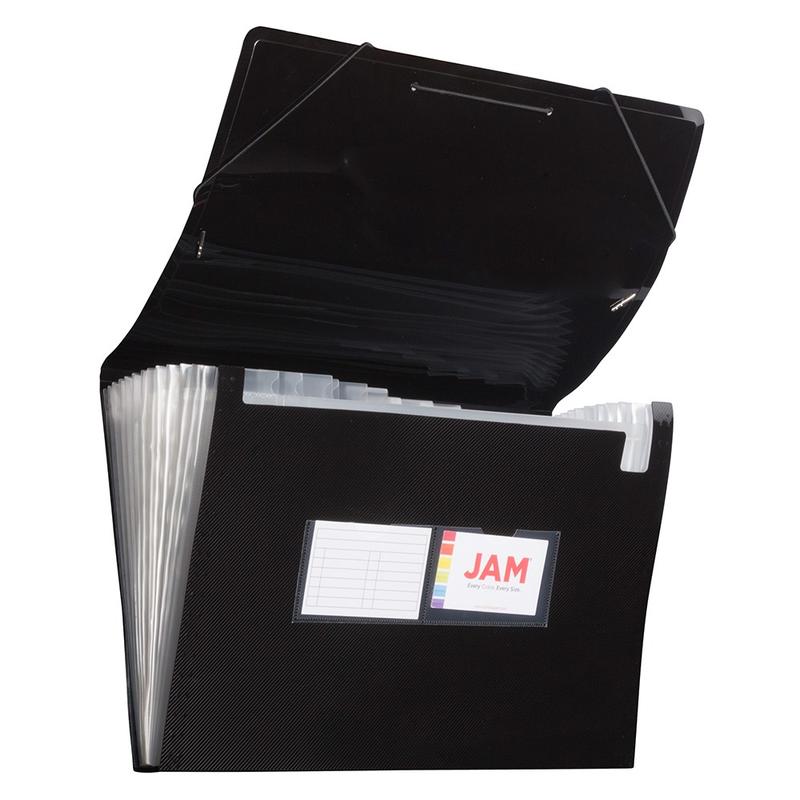 JAM Paper Legal Size Expanding File, 8in Expansion, 8-1/2in x 14in, Black MPN:2163584OD