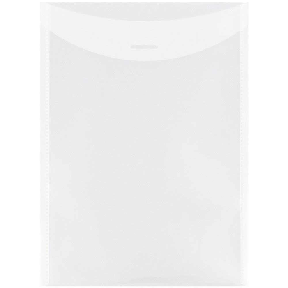JAM Paper Plastic Envelopes, Letter-Size, 9 7/8in x 11 3/4in, Clear, Pack Of 12 MPN:1541729