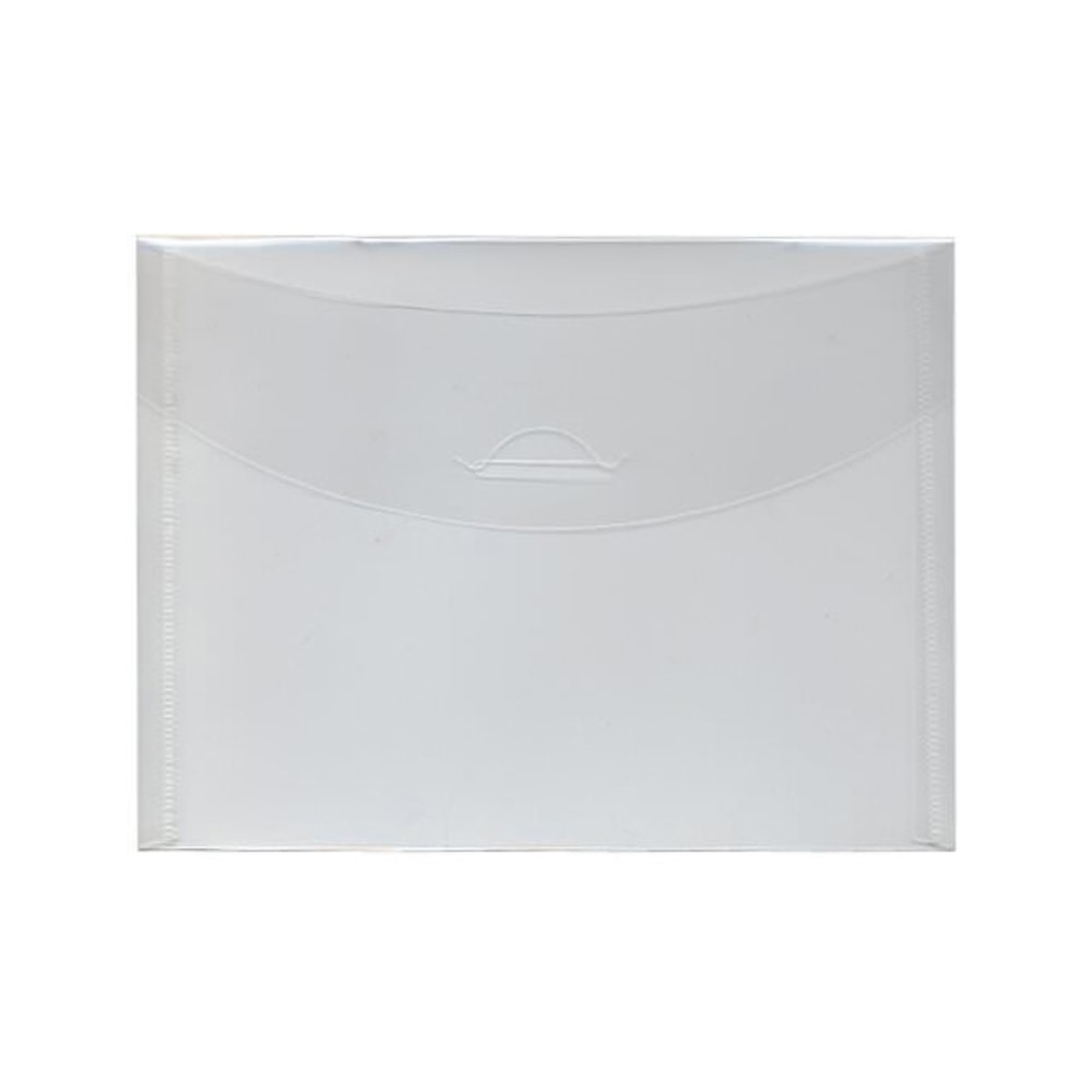 JAM Paper Plastic Envelopes, 5 1/2in x 7 3/8in, Clear, Pack Of 12 MPN:1541743