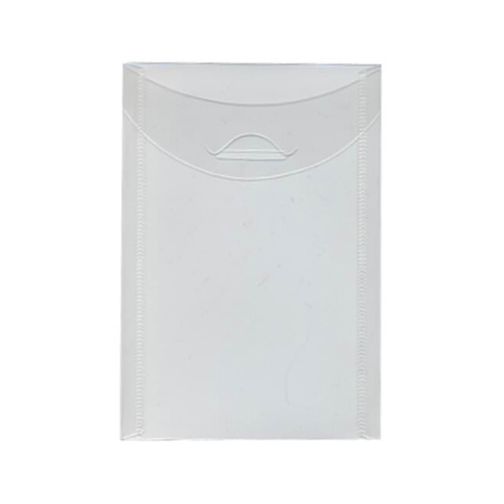 JAM Paper Plastic Envelopes, 4 1/8in x 6in, Clear, Pack Of 12 MPN:1541745