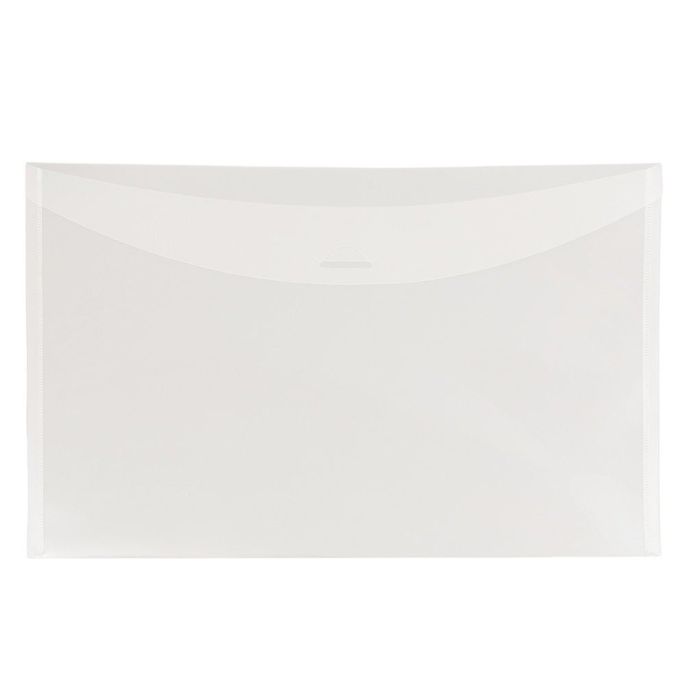 JAM Paper Plastic Envelopes, 6in x 9in, Clear, Pack Of 12 MPN:1541748