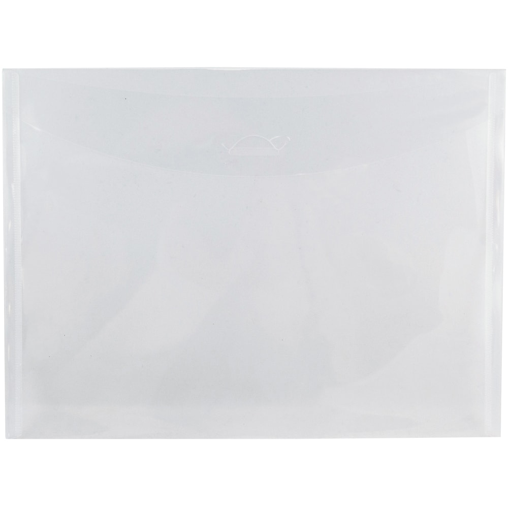 JAM Paper Plastic Envelopes, Letter-Size, 8 7/8in x 12in, Clear, Pack Of 12 MPN:459SCLEAR