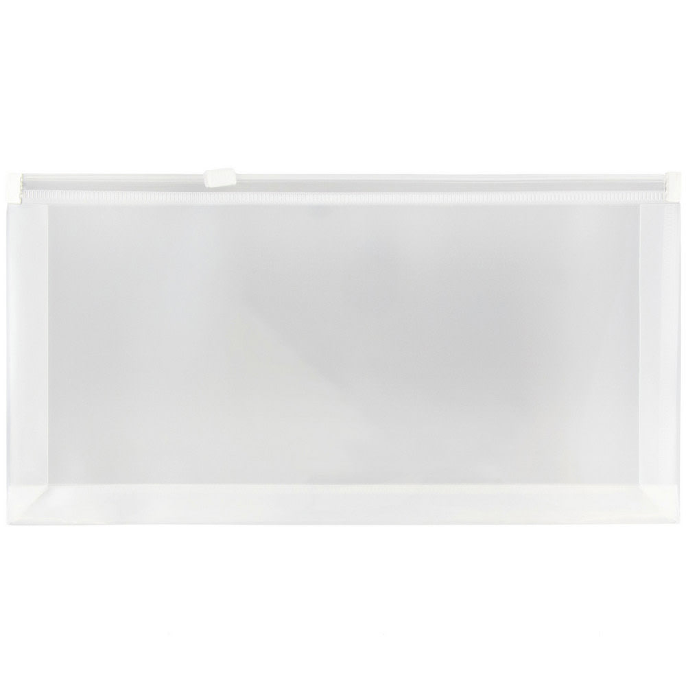 JAM Paper Plastic Envelopes, 4 3/4in x 9 1/2in, Clear, Pack Of 12 MPN:921Z1CL
