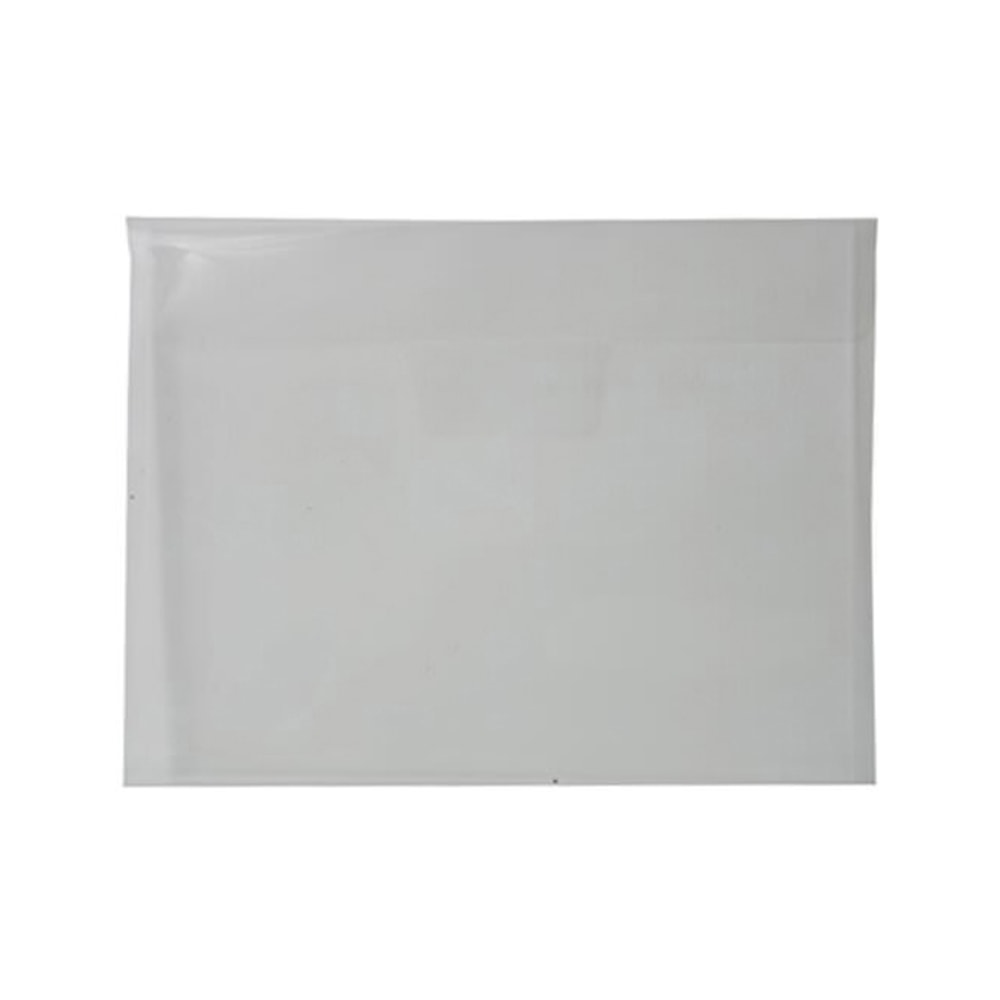 JAM Paper Plastic Envelopes, Letter-Size, 9 7/8in x 11 3/4in, Tuck, Clear, Pack Of 12 MPN:SE353