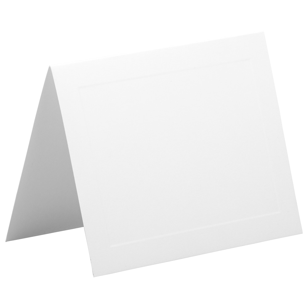 JAM Paper Fold-Over Cards, With Panel, A6, 4 5/8in x 6 1/4in, Strathmore Bright White, Pack Of 25 MPN:1745716