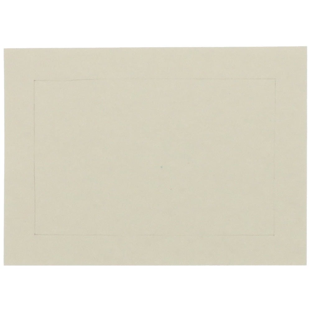 JAM Paper Blank Cards, 3 1/2in x 4 7/8in, With Panel Border, Ivory, Pack Of 100 MPN:175964