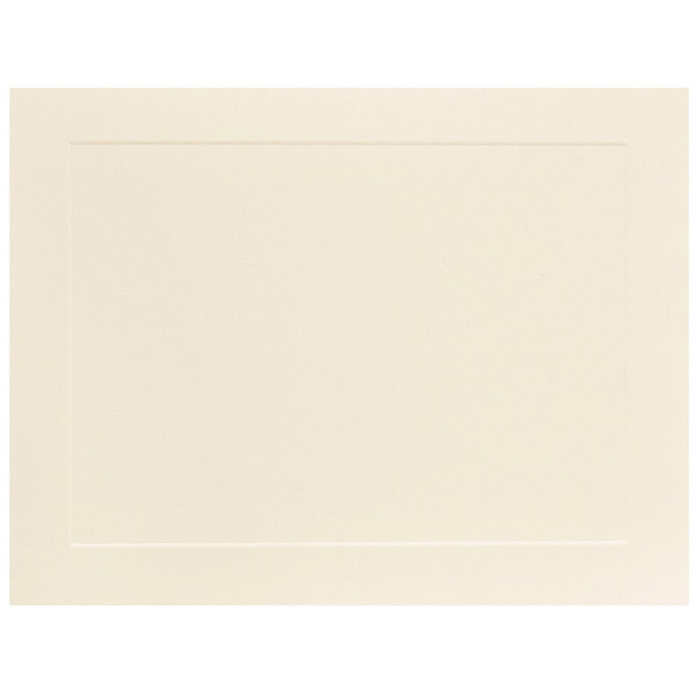 JAM Paper Blank Note Cards, Panel Border, 4 1/4in x 5 1/2in, Ivory, Pack Of 100 MPN:175981