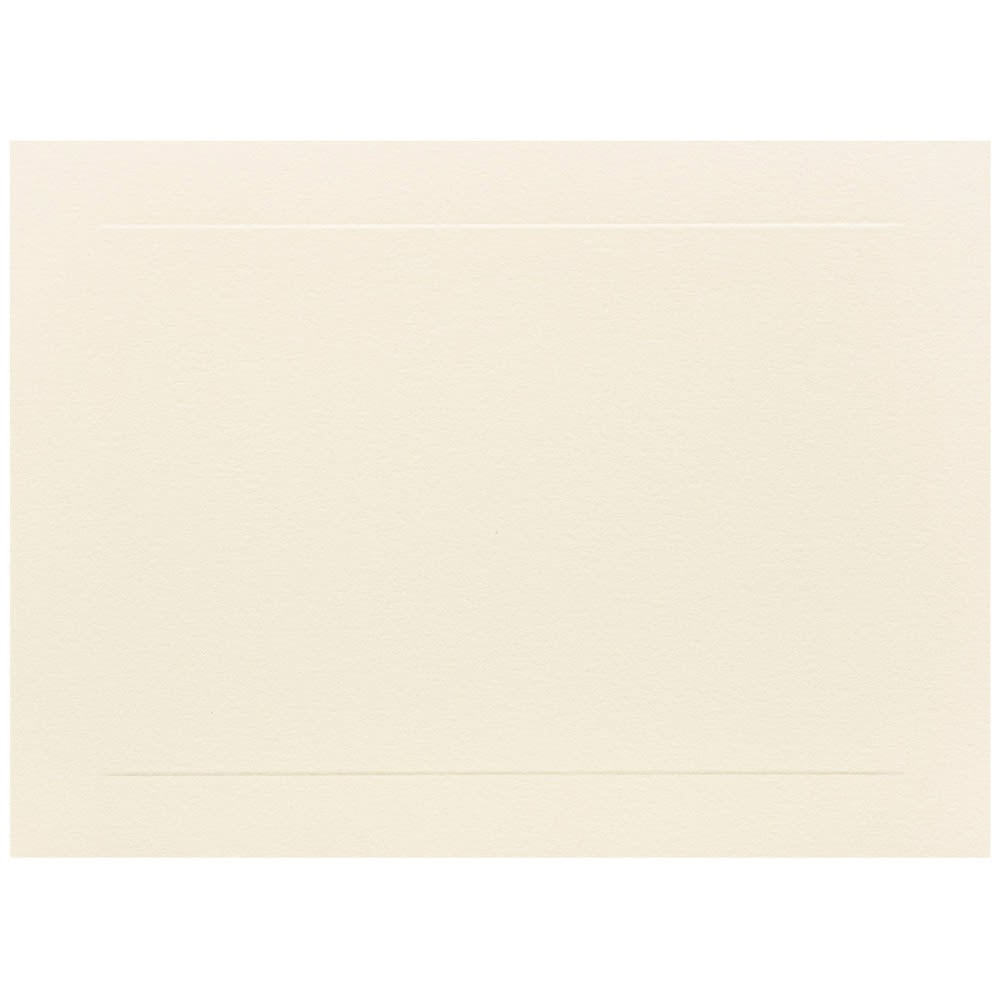 JAM Paper Note Cards, Panel Border, 4 5/8in x 6 1/4in, Ivory, Pack Of 100 MPN:175995