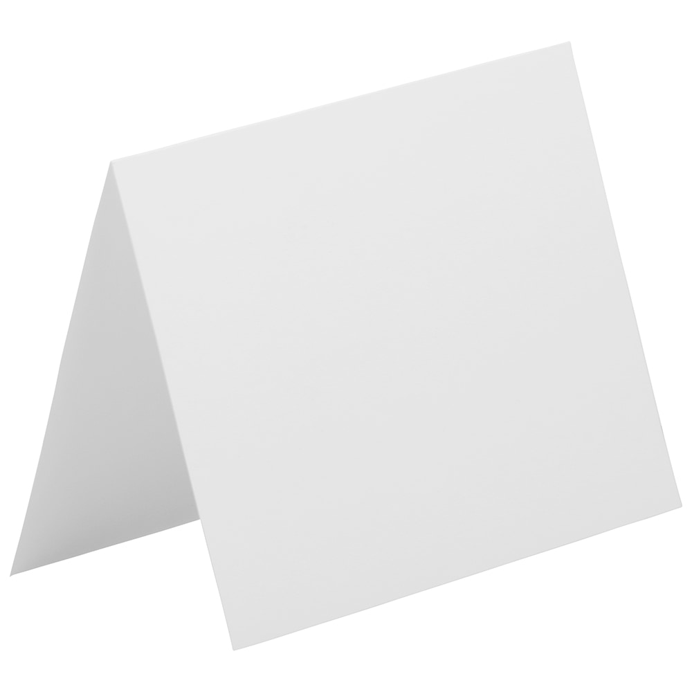 JAM Paper Fold-Over Cards, A6, 4 5/8in x 6 1/4in, Strathmore Bright White, Pack Of 25 MPN:3095706