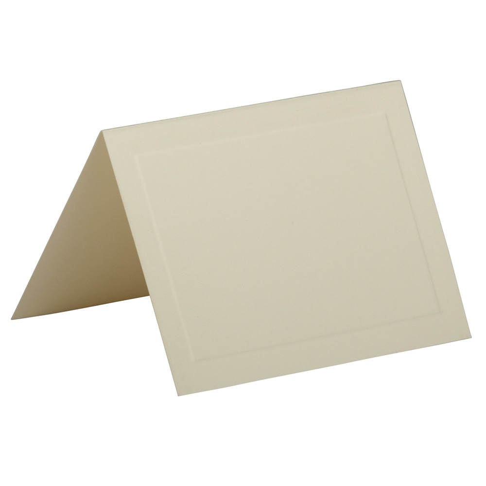 JAM Paper Strathmore Fold-Over Cards, With Panel, 4 Bar, 3 1/2in x 4 7/8in, Ivory, Pack Of 25 MPN:37806087