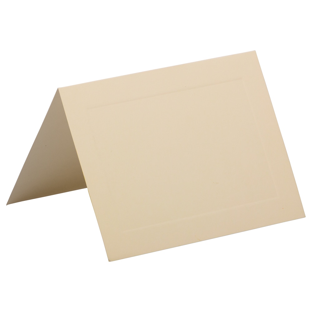 JAM Paper Fold-Over Cards, With Panel, A6, 4 5/8in x 6 1/4in, Strathmore Ivory, Pack Of 25 MPN:37806091