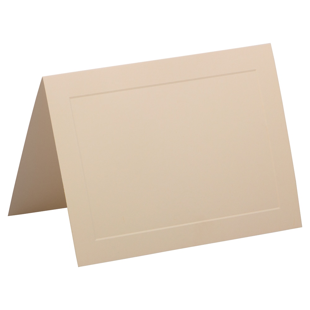 JAM Paper Strathmore Fold-Over Cards, With Panel, 5in x 6 5/8in, Ivory, Pack Of 25 MPN:37806093