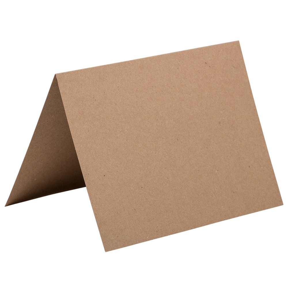 JAM Paper Fold-Over Cards, 4 3/8in x 5 7/16in, 100% Recycled, Brown, Pack Of 25 MPN:530910828