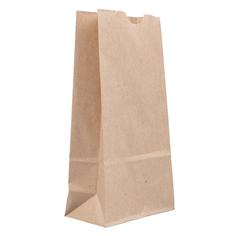 JAM Paper Small Kraft Lunch Bags, 4-1/4in x 8in x 2-1/4in, Brown, Pack Of 25 Bags MPN:690KRBR