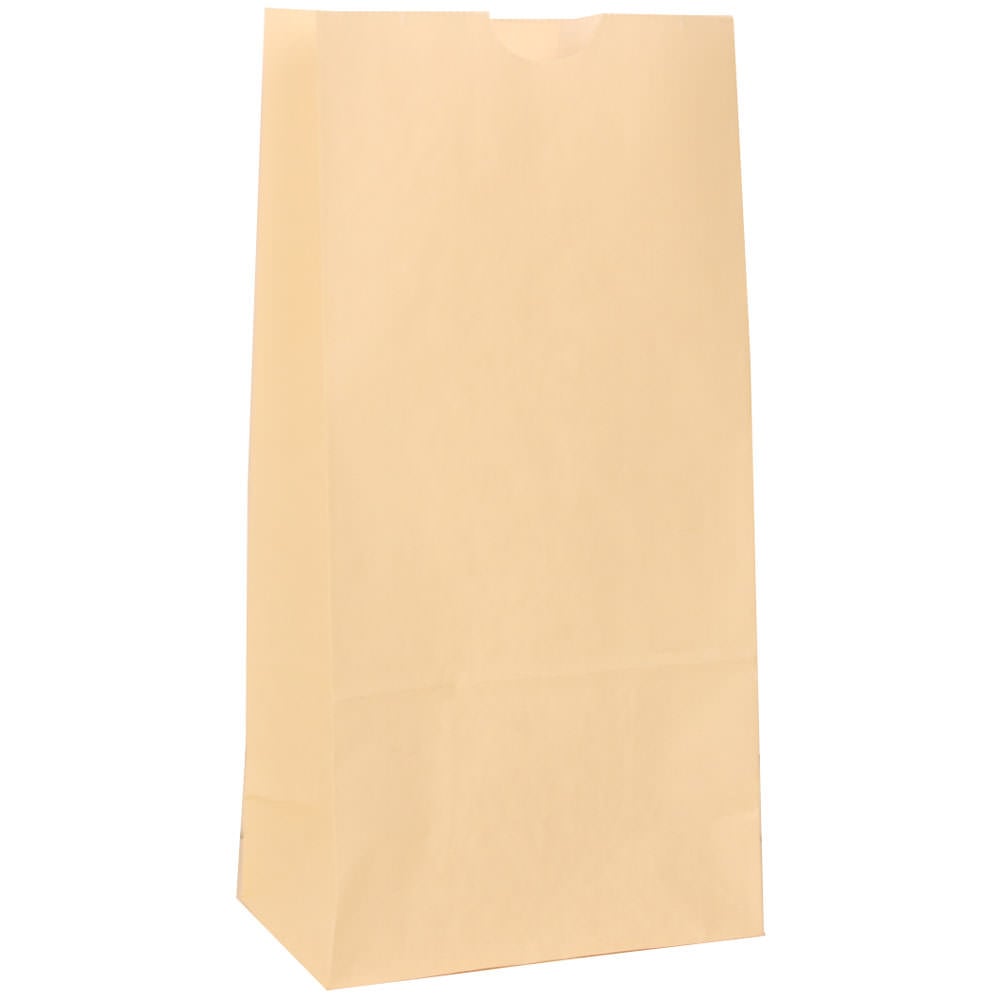 JAM Paper Small Kraft Lunch Bags, 8inH x 4-1/8inW x 2-1/4in, Ivory, Pack Of 500 Bags MPN:690KRIV