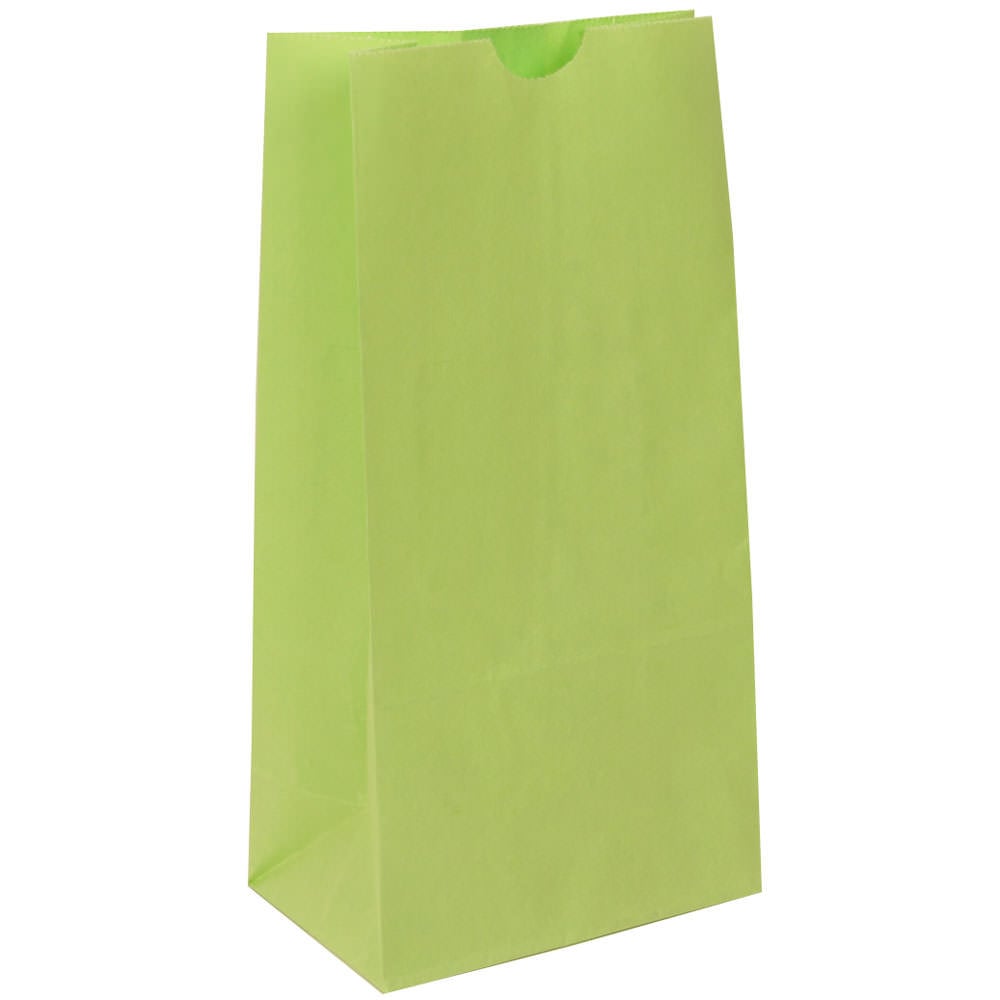 JAM Paper Small Kraft Lunch Bags, 8inH x 4-1/8inW x 2-1/4in, Green, Pack Of 500 Bags MPN:690KRLIGR