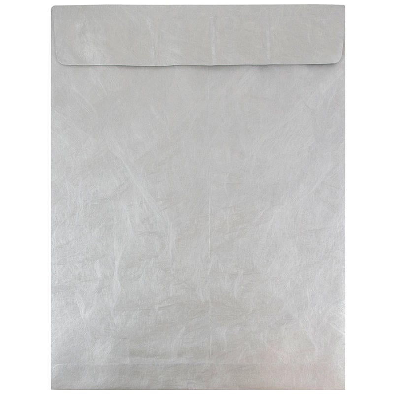 JAM Paper Tyvek Open-End Envelopes with Peel & Seal Closure, 11-1/2 x 14-1/2in, Silver, Pack Of 25 Envelopes MPN:2744438