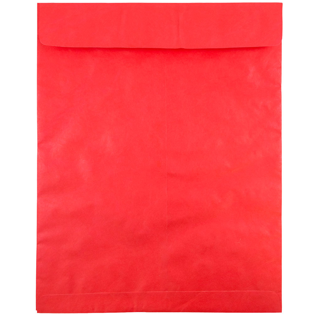 JAM Paper Tyvek Open-End Envelopes With Peel & Seal, 11-1/2 x 14-1/2in, Red, Pack Of 25 Envelopes MPN:2745209
