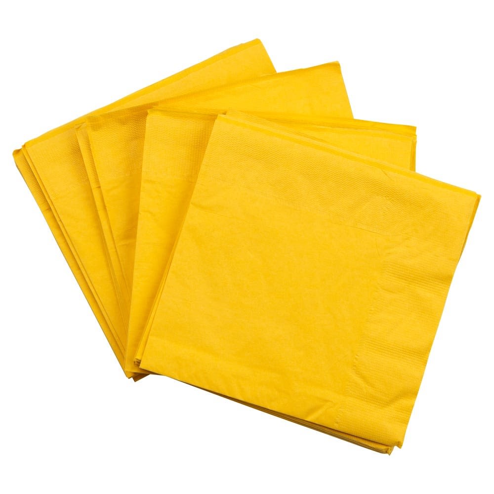 JAM PAPER Medium Lunch Napkins - 6 1/2 x 6 1/2 - Yellow - 40/Pack MPN:255621945