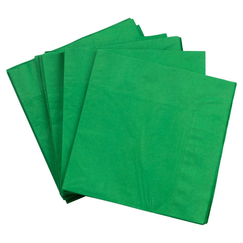 JAM PAPER Medium Lunch Napkins - 6 1/2 x 6 1/2 - Green - 40/Pack MPN:255628201