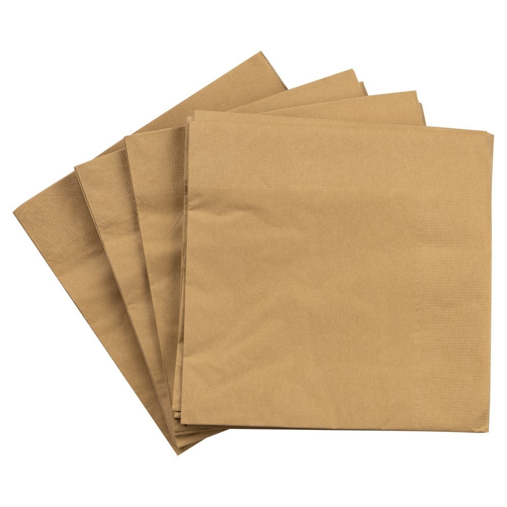 JAM PAPER Medium Lunch Napkins - 6 1/2 x 6 1/2 - Gold - 40/Pack MPN:356028328